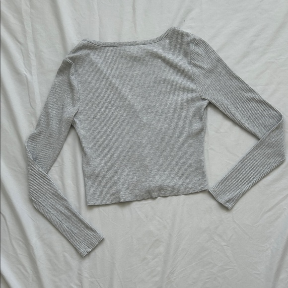 H&M Gray Ribbed Cardigan - Size S - Picture 6 of 6
